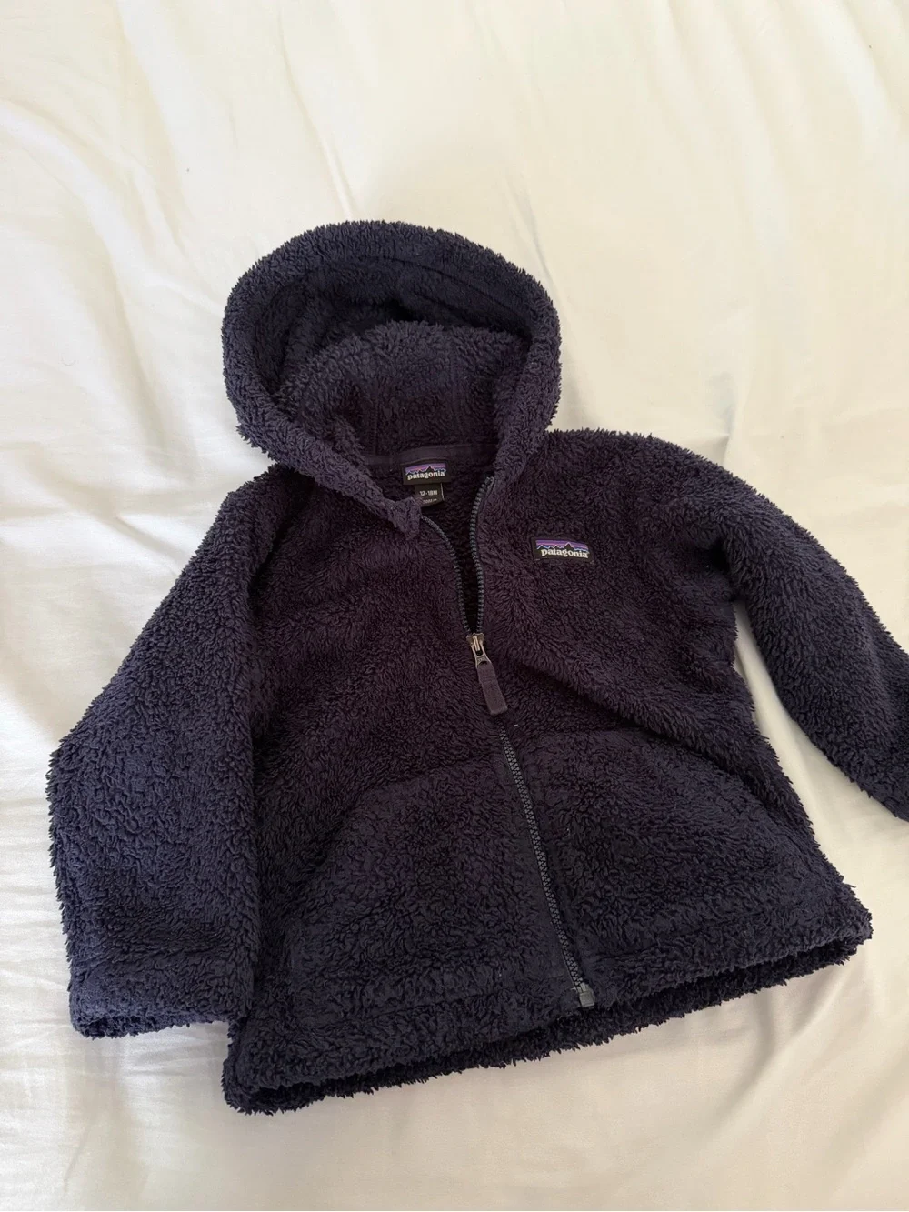 Patagonia Baby Navy Blue Fleece Full Zip Jacket size 12-18months